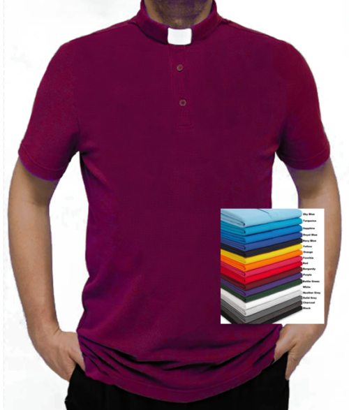 Comfort fit clerical shirt for men