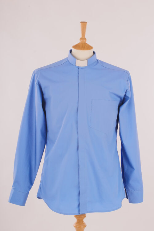 blue clergy shirt