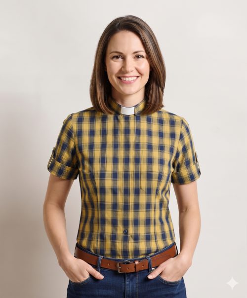 Ladies Roll-sleeve Clergy Shirt